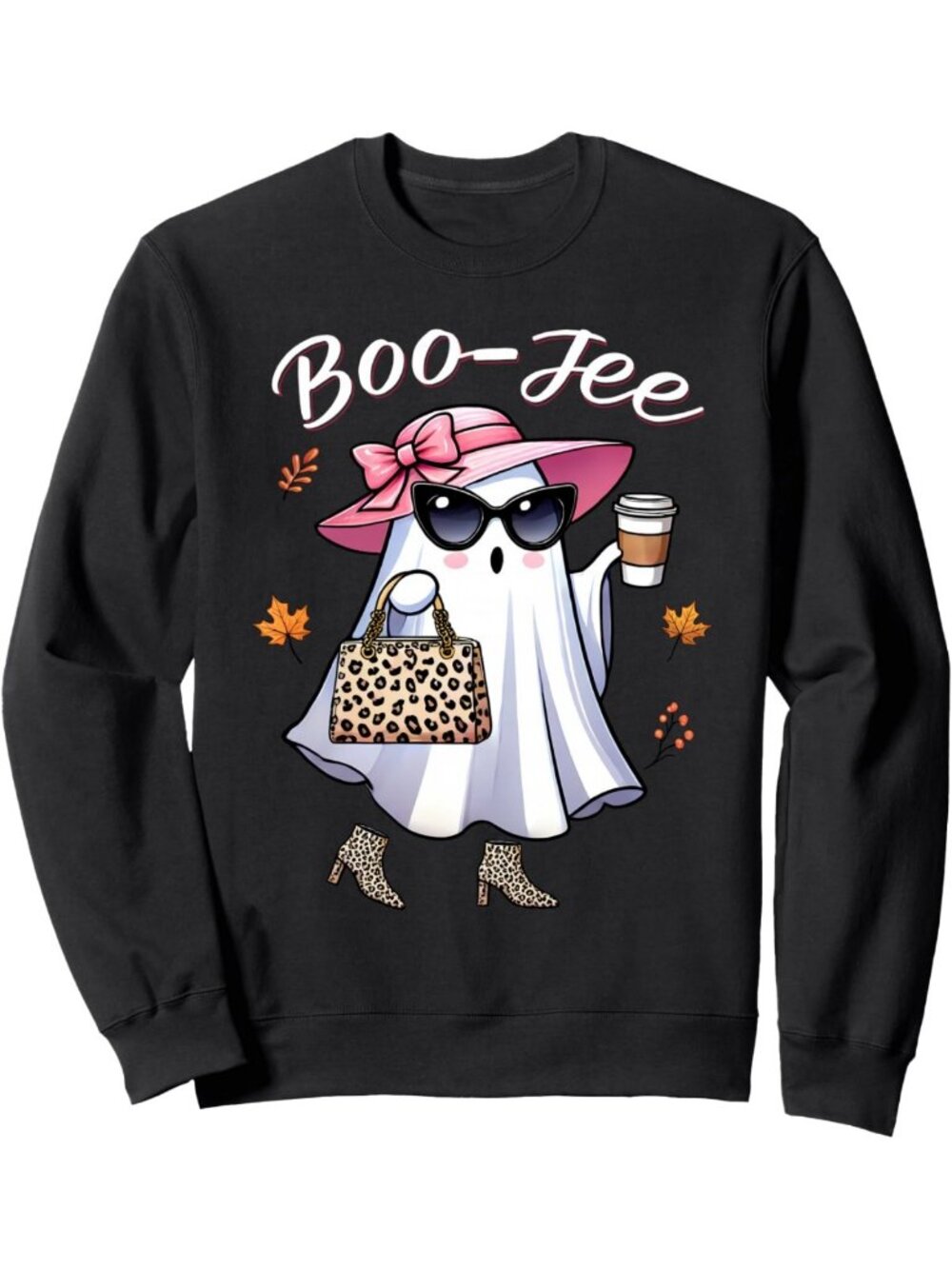 Funny Boo-Jee Ghost Halloween Sweatshirt for Women & Girls - Cute & Comfy!